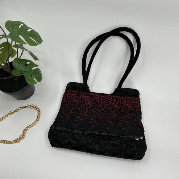 Handbags - Women's Black and Multi Bag